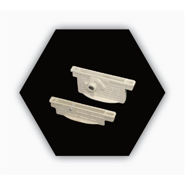 PLASTIC CAMLOCK 40 MM MILKY